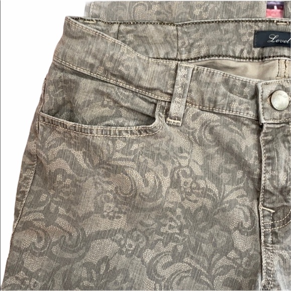 Level 99 Janice Ultra Skinny Gray Lace Print Jeans - Picture 7 of 14